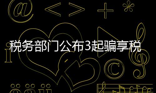 稅務(wù)部門公布3起騙享稅費(fèi)優(yōu)惠政策典型案件